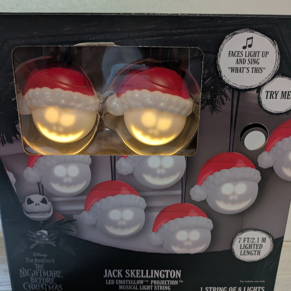 Jack Skellington LED projection musical string lights